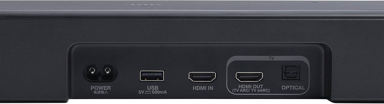 - POWER
- USB 5V 500mA
- HDMI IN
- HDMI OUT (TV ARC/ TV eARC)
- OPTICAL