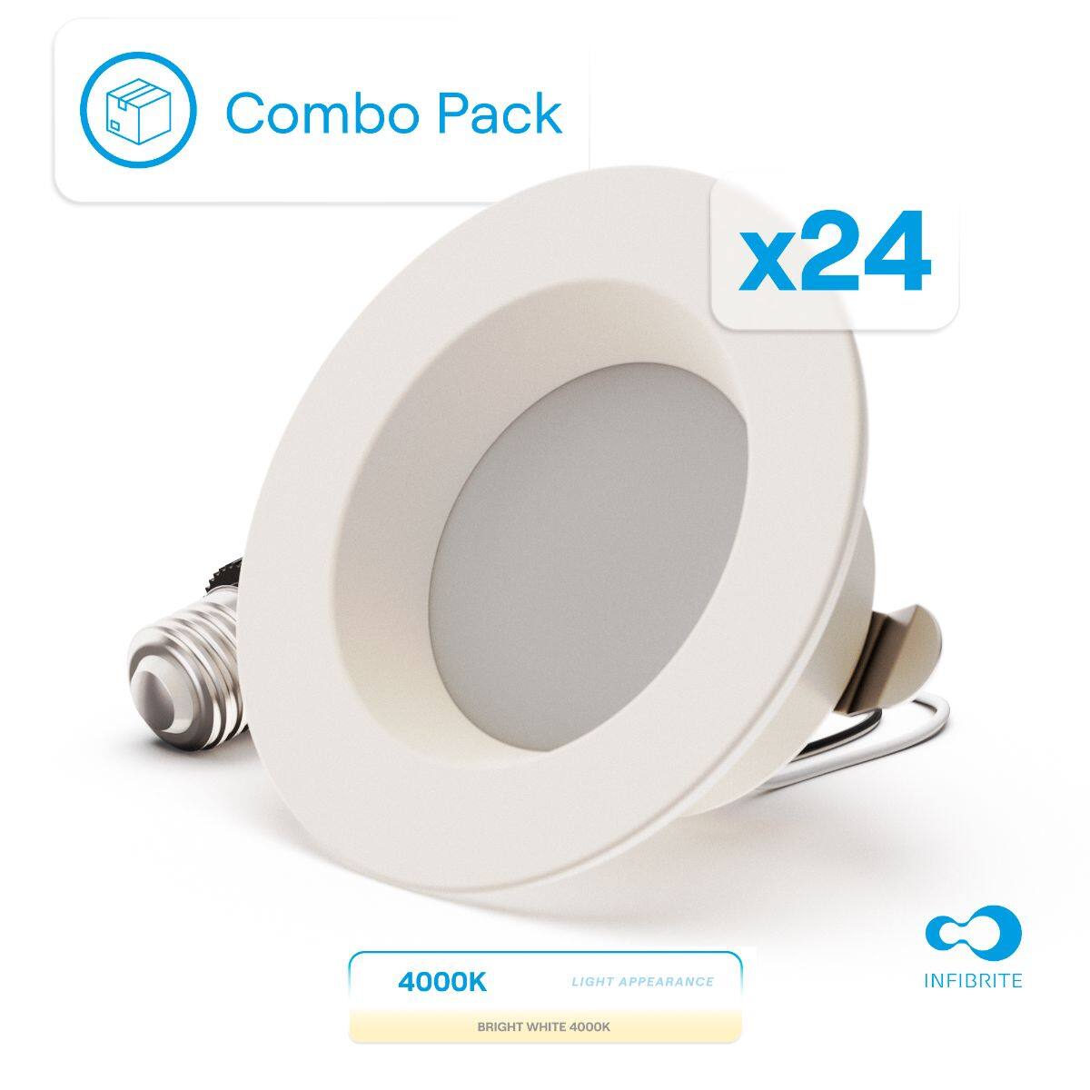 Combo Pack x24  
4000K LIGHT APPEARANCE  
INFIBRITE BRIGHT WHITE 4000K