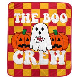 Pegasus - Kansas City Chiefs 50" x 60" Boo Crew Flannel Fleece Blanket - Multicolor