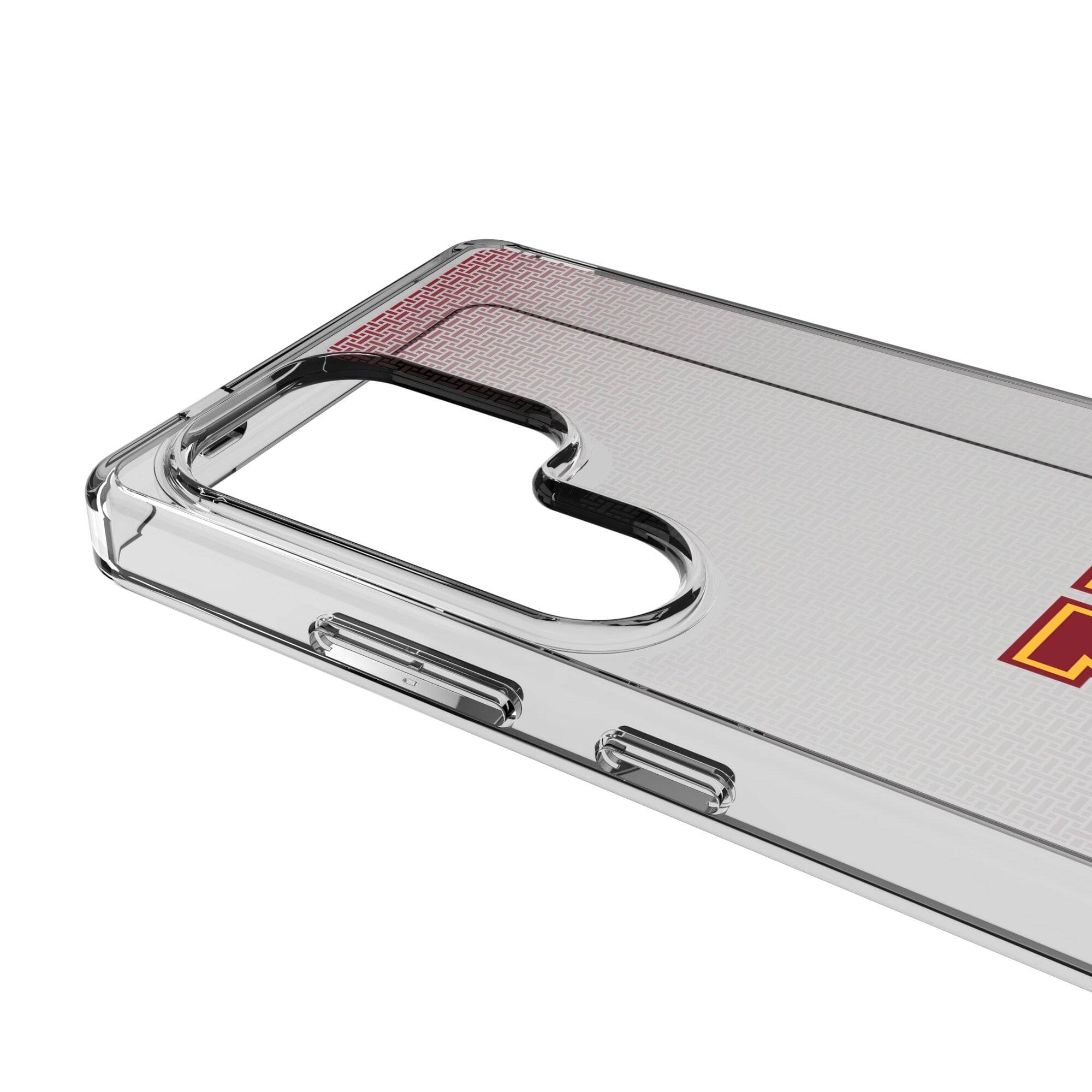 Alt View 2. Keyscaper - Minnesota Golden Gophers Linen Logo Galaxy Clear Case - S25 Ultra - Multicolor.