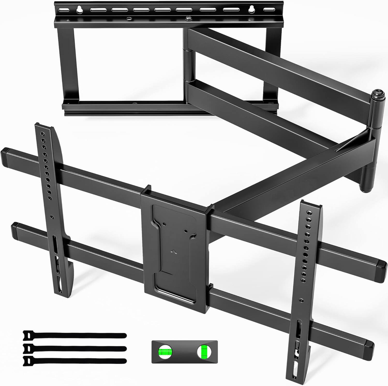 Front. FINEAK - 42 Inch Long Arm TV Wall Mount for Most 43-80 Inch TVs - Black.