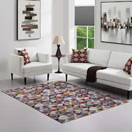 Modway - Arisa Geometric Hexagon Mosaic Area Rug - Multicolored