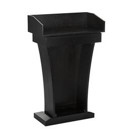 AdirOffice - Podium Lectern, Wood Podium Presentation Lectern Stand with Drawer - Black