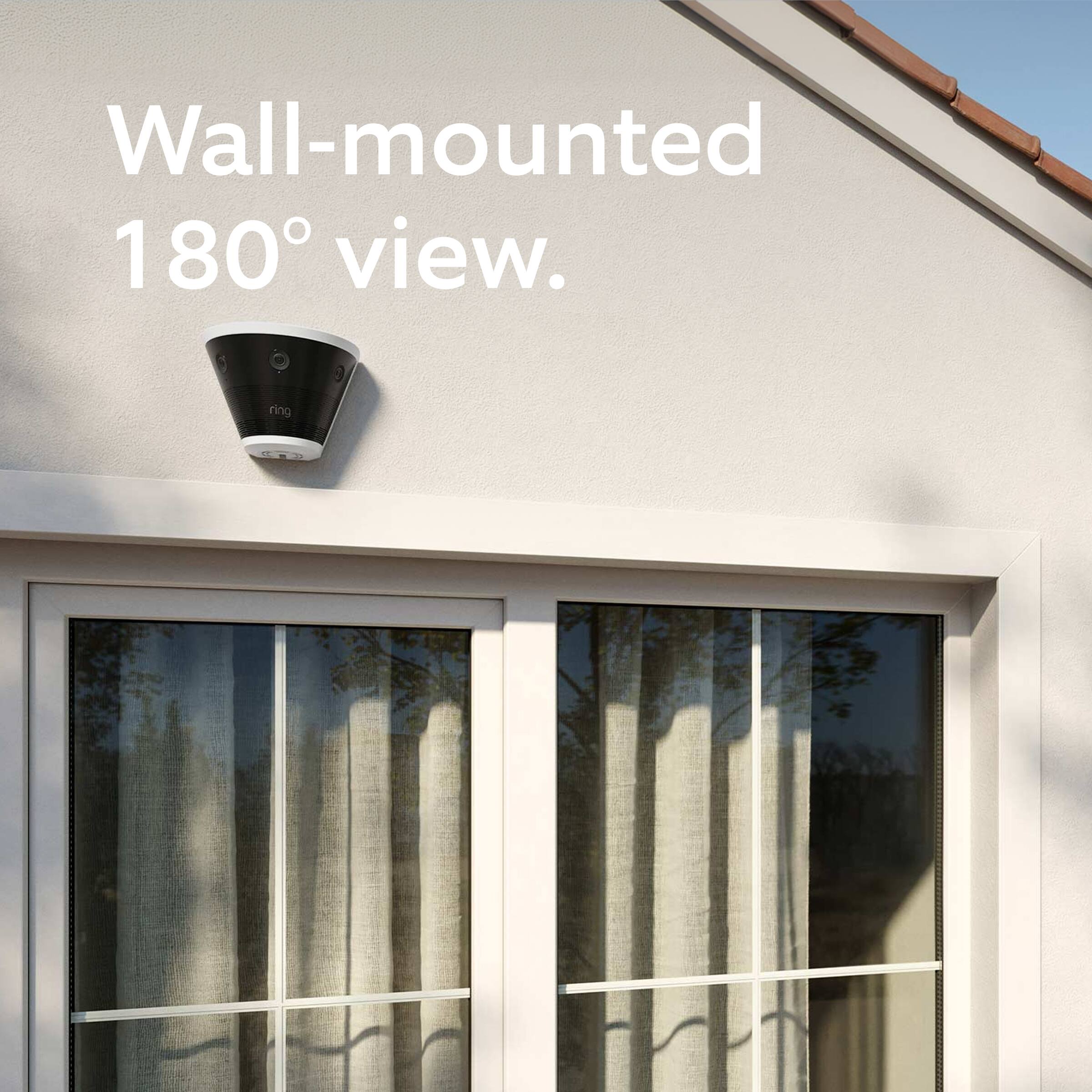 Wall-mounted 180° view.