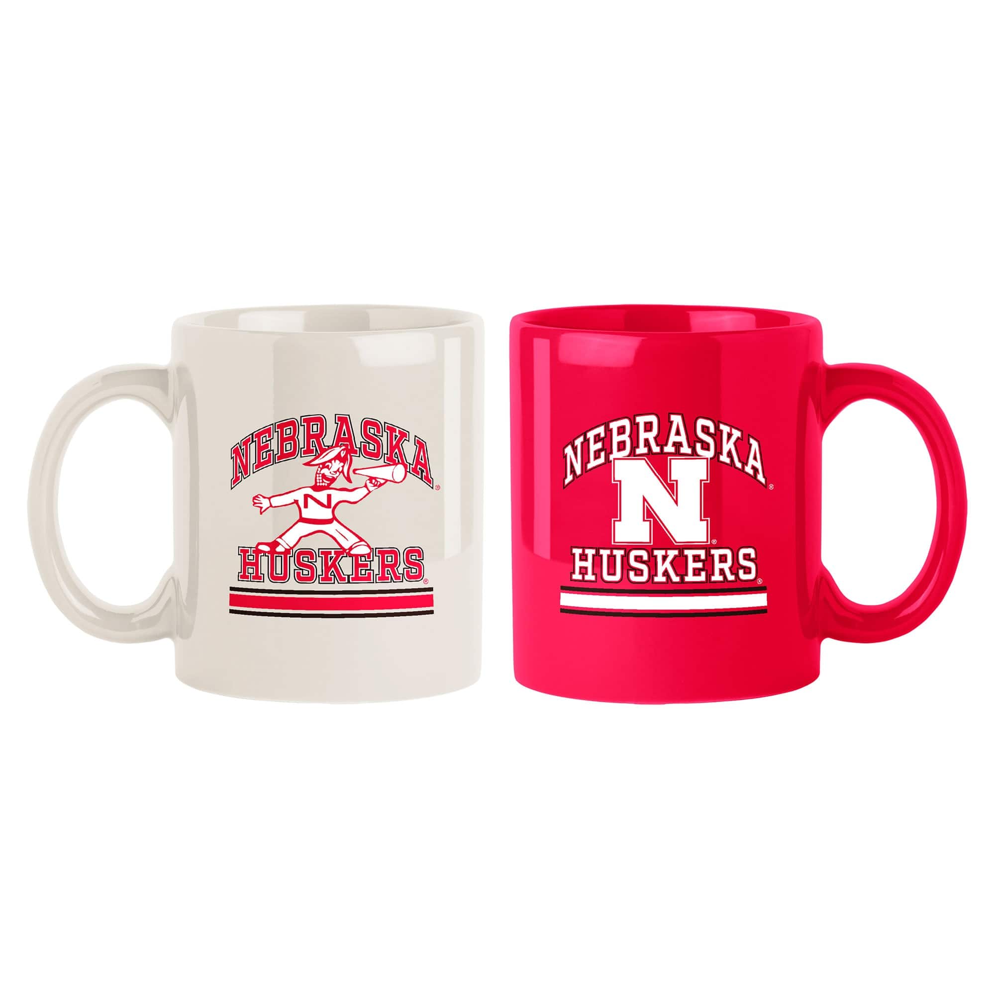 Logo Brands - Nebraska Huskers Two-Pack 15oz. Color Mug Set - Multicolor
