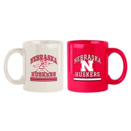 Logo Brands - Nebraska Huskers Two-Pack 15oz. Color Mug Set - Multicolor