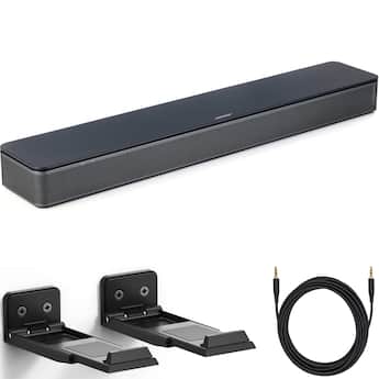Bose TV Speaker Bundle with Aux Cable, Mounts Soundbar for TV with Bose TV Speaker Bundle with Aux Cable, Mounts Soundbar for TV with