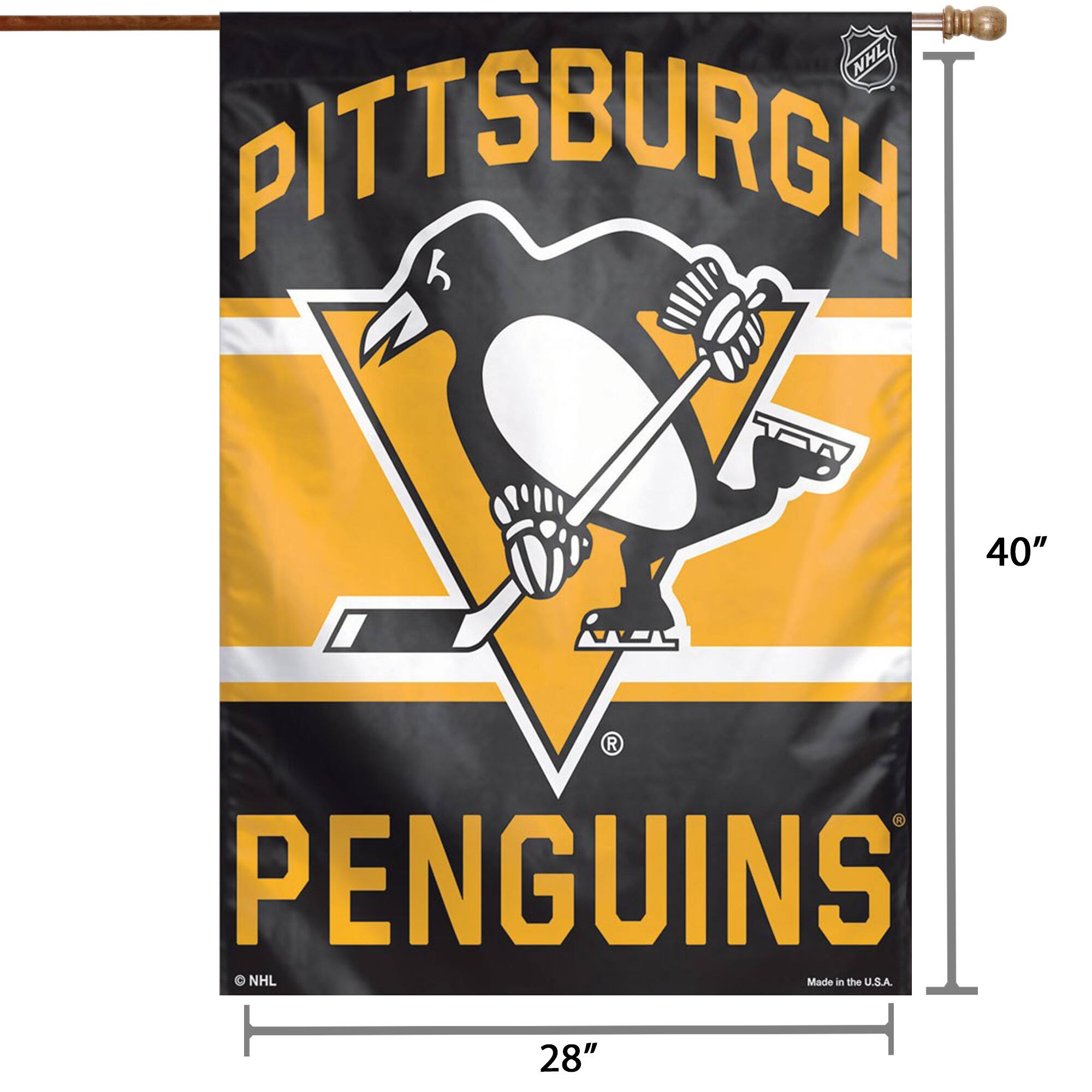 NHL Pittsburgh Penguins  
40" x 28"  
Made in the U.S.A.