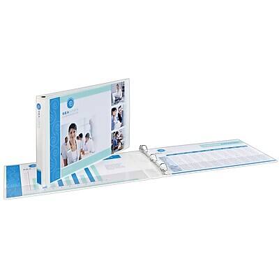 Front. Avery - Heavy Duty 3" 3-Ring View Binders, Slant Ring - White.