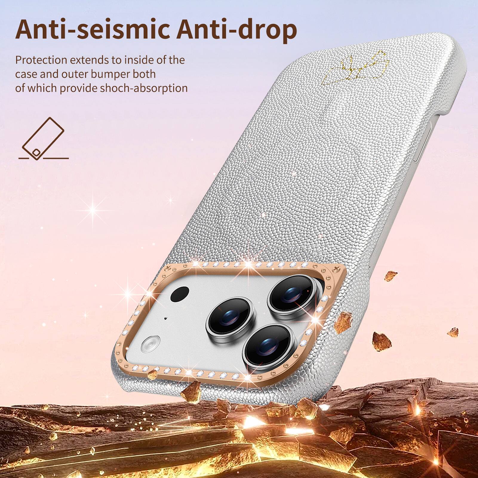 Anti-seismic Anti-drop Protection extends to inside of the case and outer bumper both of which provide shock-absorption
