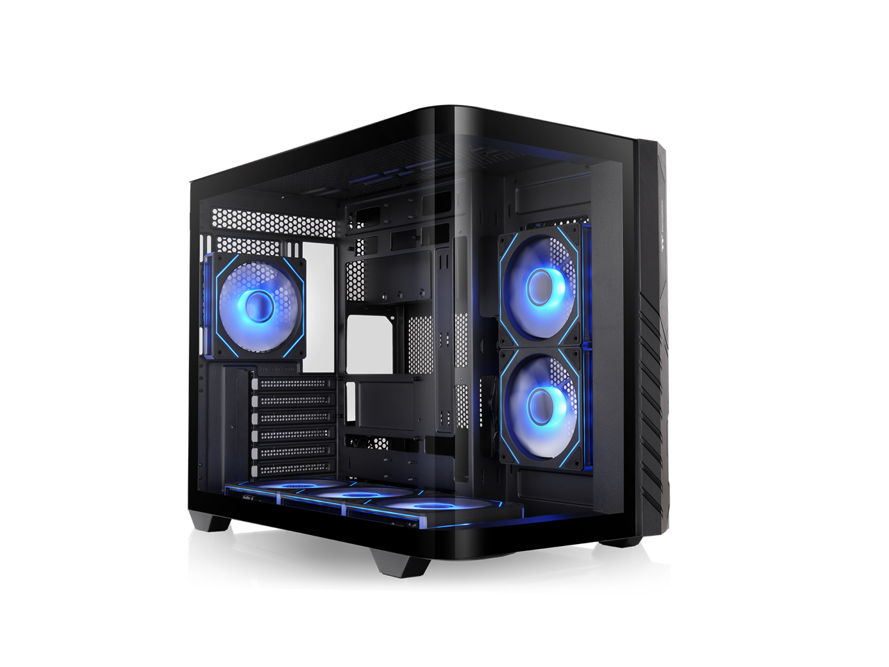 Thermaltake - Vision 330 CR ARGB Mid Tower, Curved TG Panel, 6x120mm ARGB Fans, 360mm Rad, 420mm GPU, Black - Black price history on PriceWatchPro
