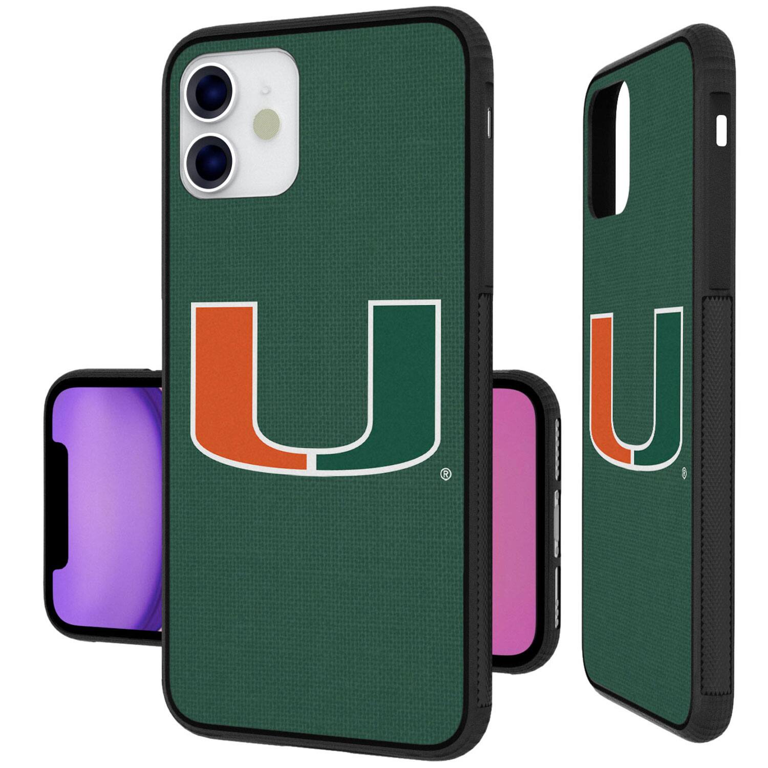 Alt View 1. Keyscaper - Miami Hurricanes iPhone Solid Design Bump Case - 16 - Multicolor.