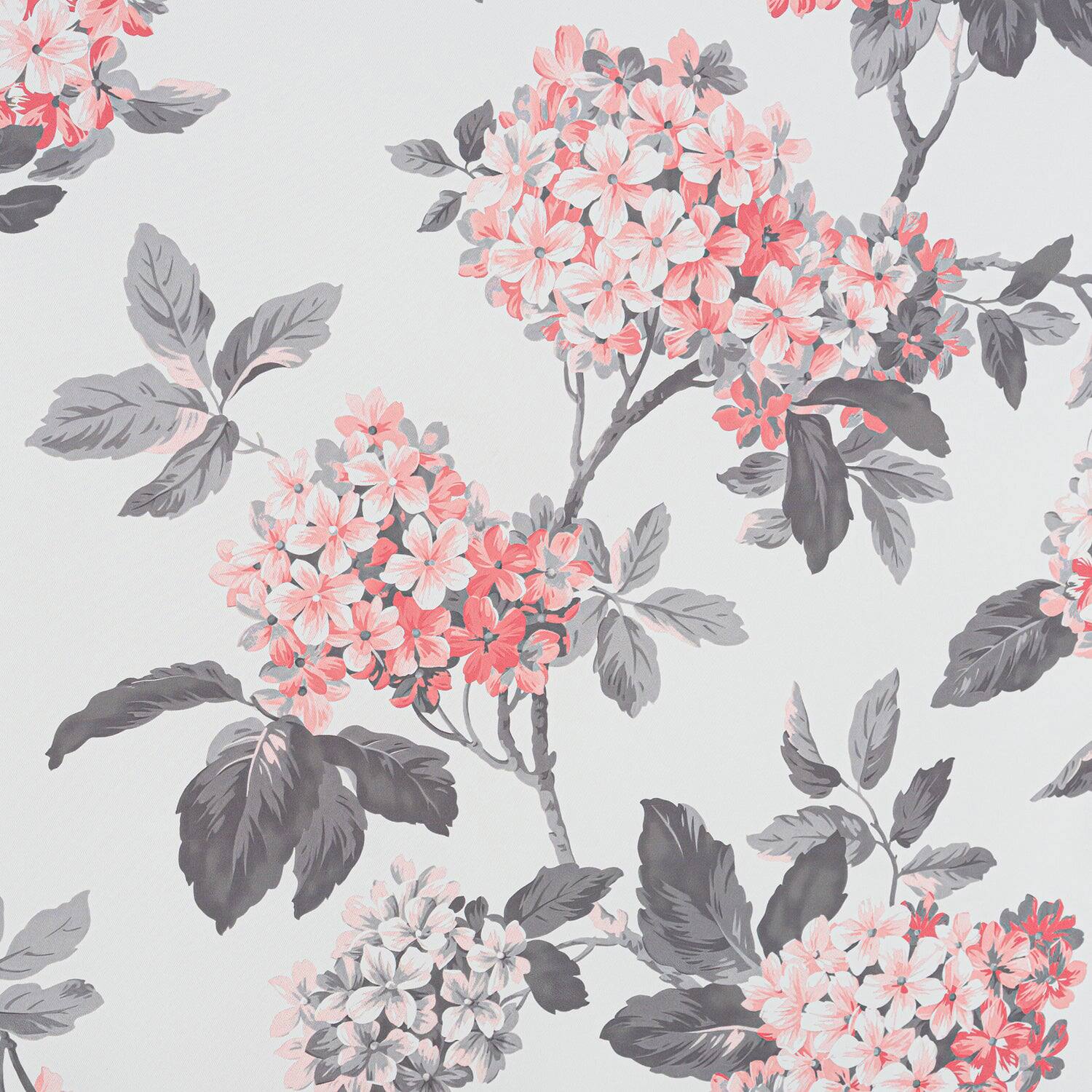 Alt View 2. Olivia Gray - Olivia Gray 100% Polyester 200 GSM Hydrangea Printed Blackout Grommet Curtain Panel 54" x 84" Rose - Rose.