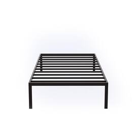 East West Furniture - Norwich Modern Bed Frame with 4 Metal Legs - Magnificent Bed in Powder Coating Color - Black