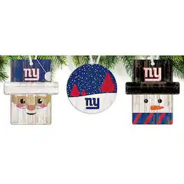 Fan Creations - New York Giants 3-Pack Ornament Set - Multicolor