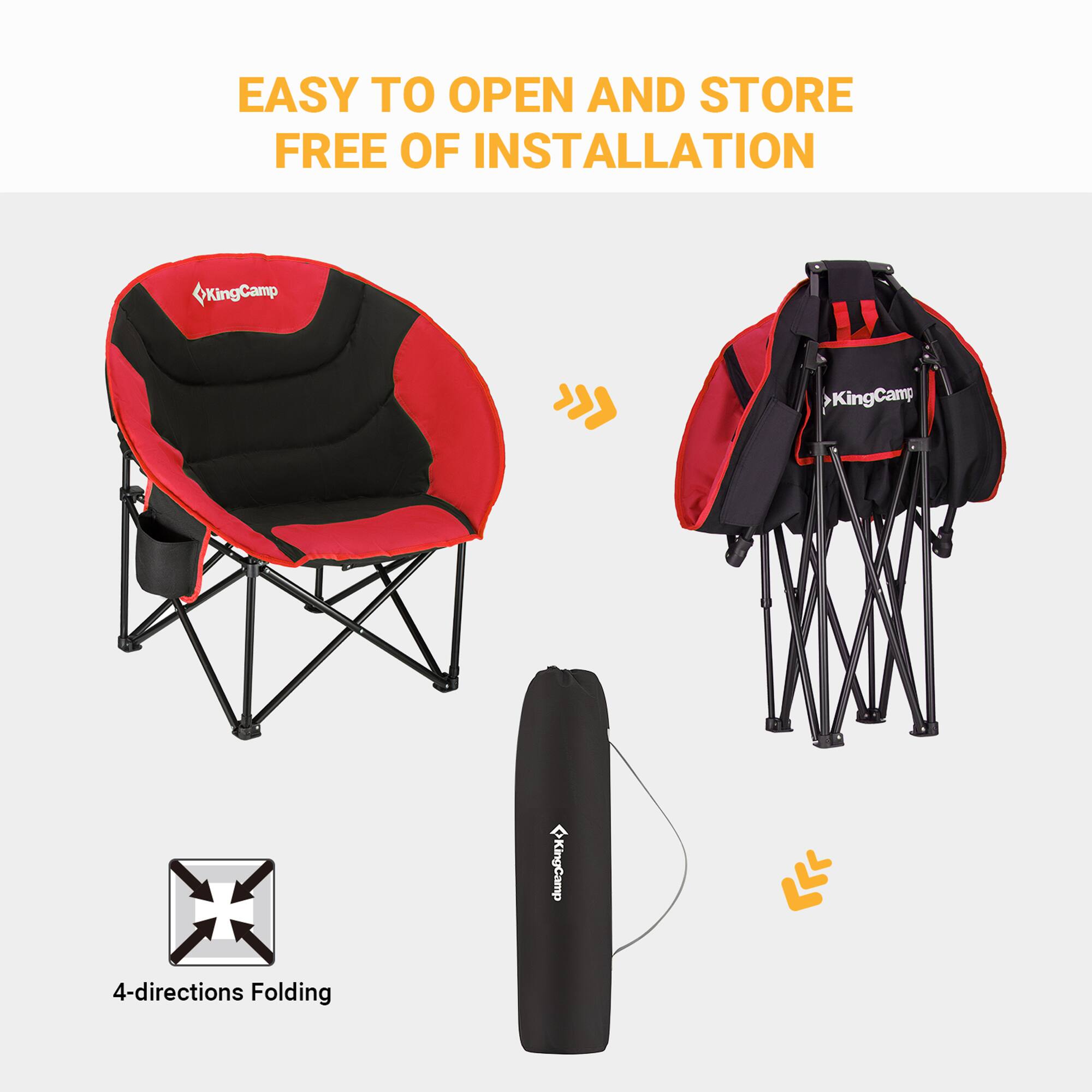 EASY TO OPEN AND STORE  
FREE OF INSTALLATION  

KingCamp  
KingCamp  
4-directions Folding