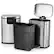 Alt View 5. Elama - Elama 3 Piece 13 Gallon and 1.3 Gallon Stainless Steel Step Trash Bin Combo Set with Slow Close Mechanism - Silver.