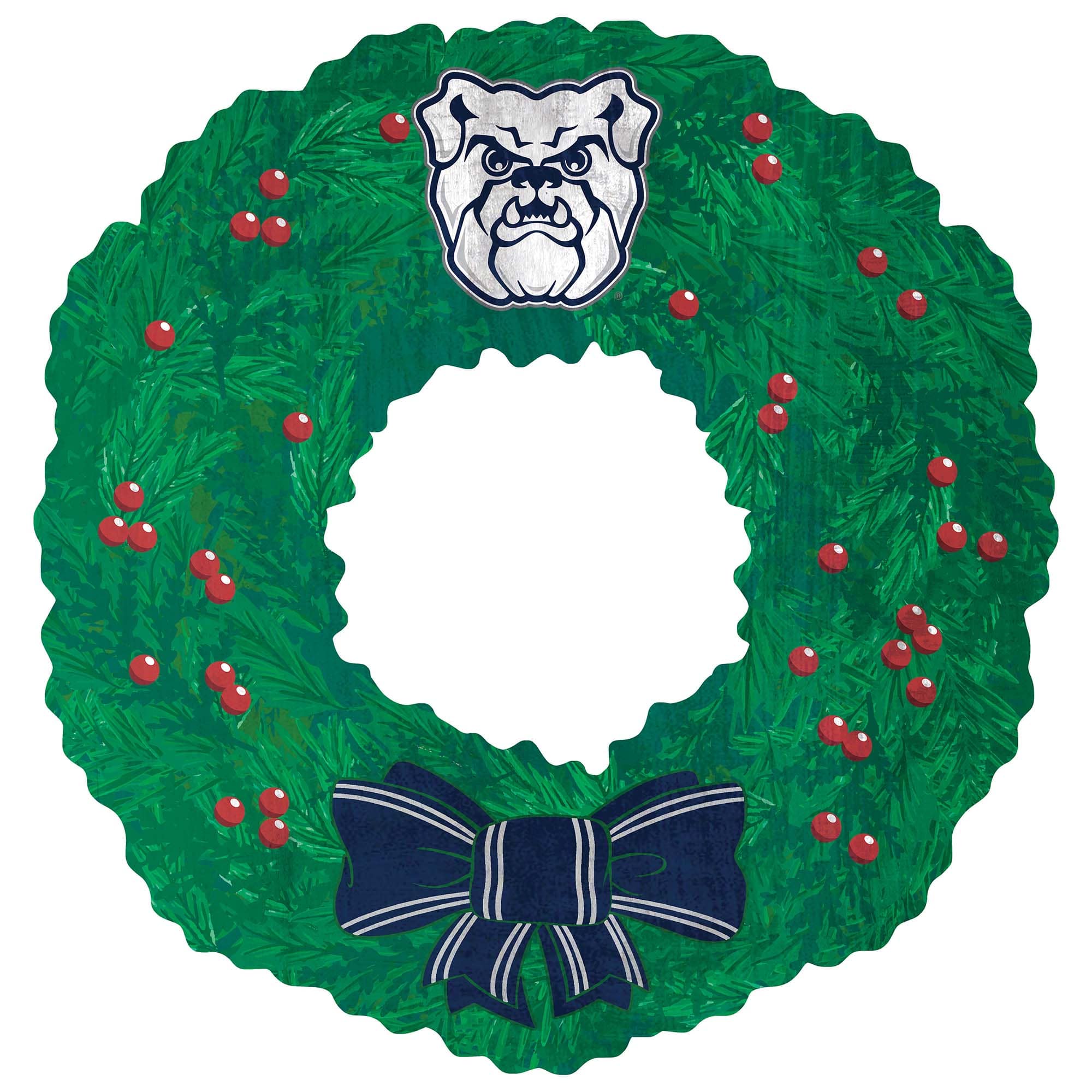 Front. Fan Creations - Butler Bulldogs 16'' Team Wreath Sign - Green.
