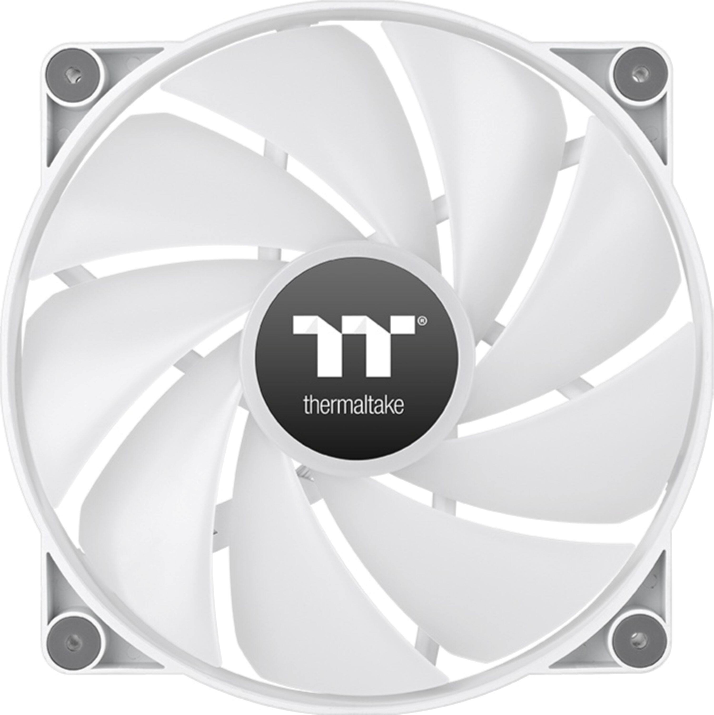 Left. Thermaltake - CT200 ARGB PWM 200mm Computer Case Fan with Hydraulic Bearing (Single Pack) - White.