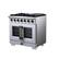 Angle. Forno Appliances - Capriasca 5.36 Cu. Ft. Freestanding Gas Convection Range with French Doors and Rotisserie Air Fryer - White.