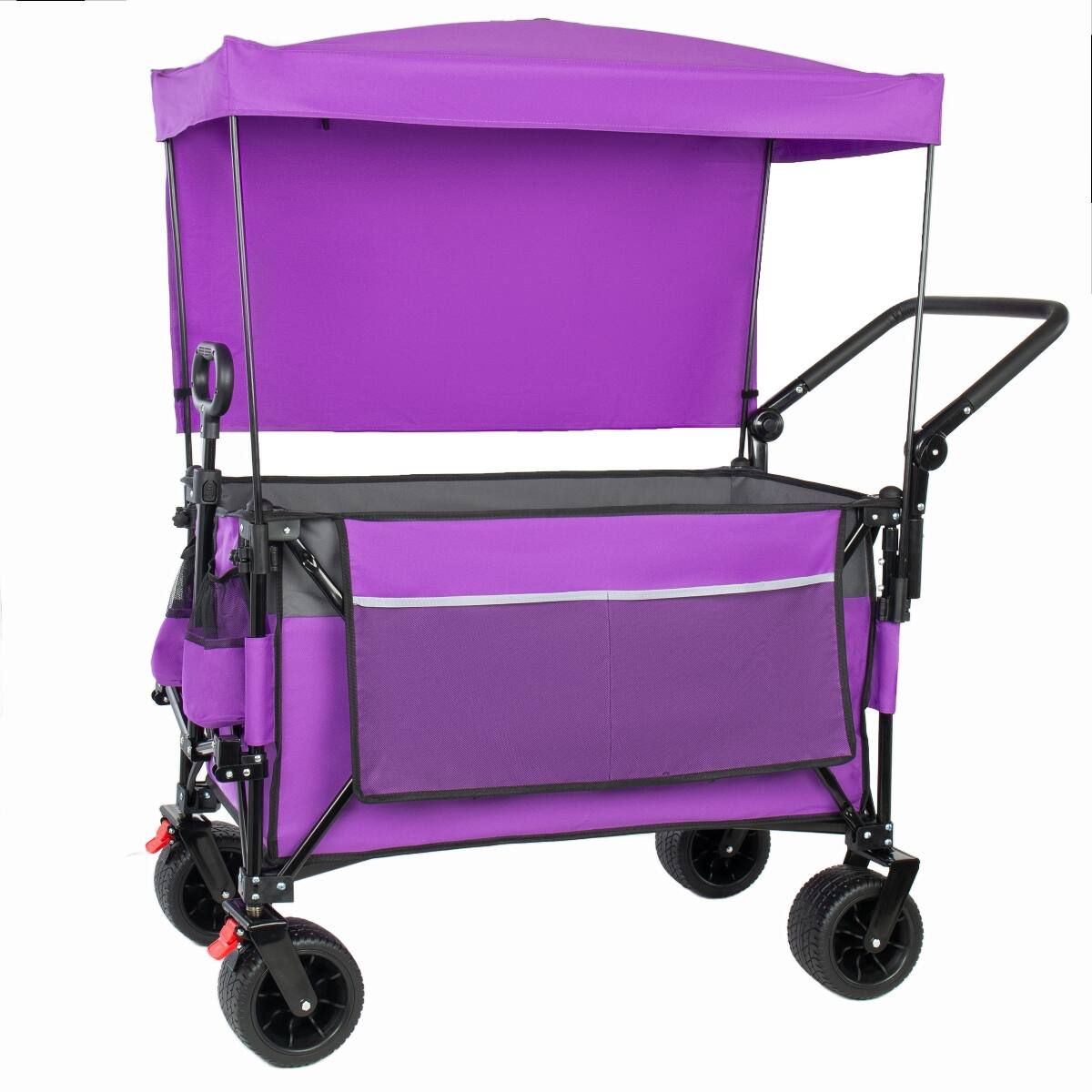 Alt View 4. Loheer - Loheer Folding Wagon Cart with Removable Canopy, 480 lb Capacity and All Terrain Wheels.