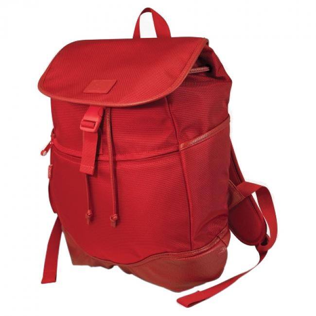 Front. Mobile Edge - SUMO Carrying Case (Backpack) for 14.1" to 15" Notebook - Red - Ballistic Nylon, Polyurethane Leather, Faux Leather Body - Red.