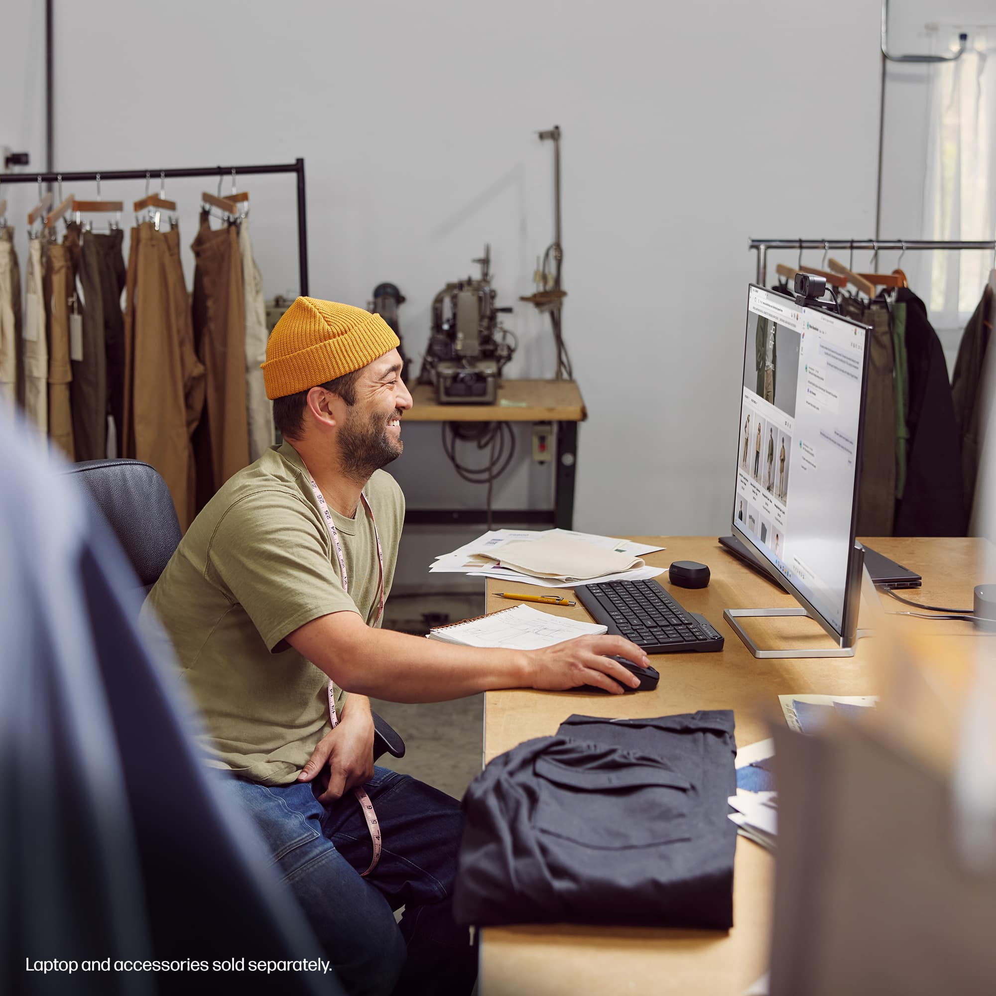 Laptop and accessories are sold separately.