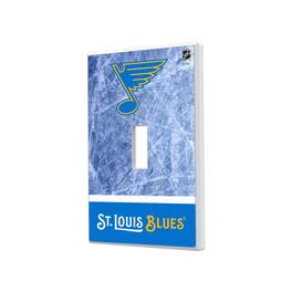 Keyscaper - St. Louis Blues Wordmark Single Toggle Lightswitch Plate - Multicolor