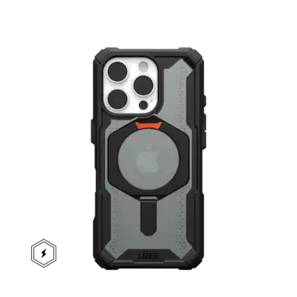 Front. UAG - Plasma XTE Series Case with Magsafe for Apple iPhone 16 Pro - Black/Orange.