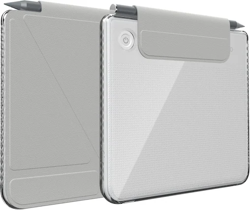 Front. TUDIA - TUDIA M-FLIP Detachable Clear Magnetic Case for Kobo Libra Colour 2024 - Grey - Grey.
