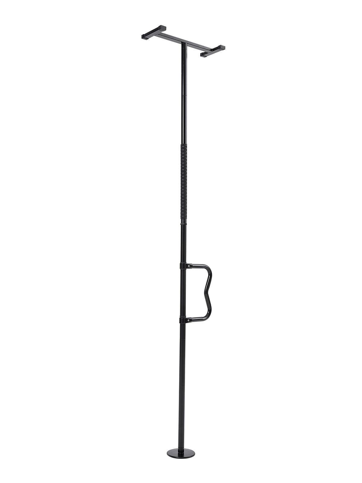 Front. VEVOR - Floor-to-Ceiling Transfer Pole, Tension Mounted Bathroom Grab Bar with Anti-Slip Curve Handle, 300 Lbs Capacity - Black.