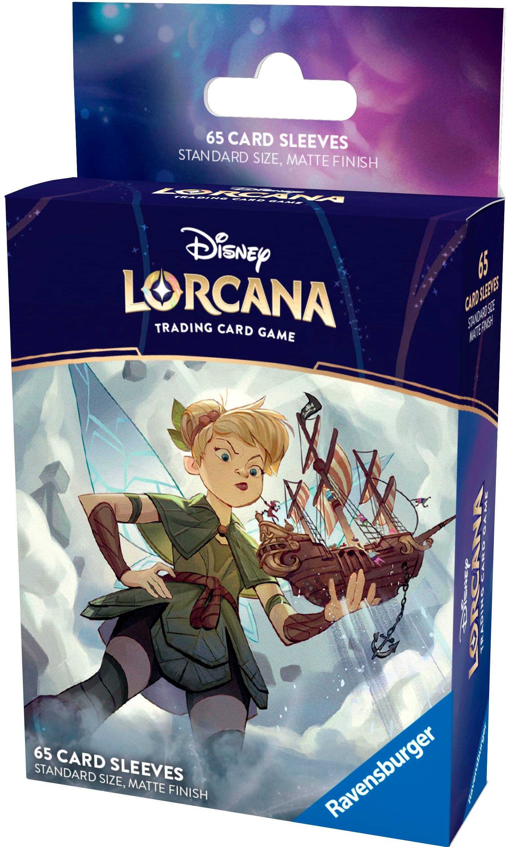 The text on the image reads: "65 Card Sleeves Standard Size, Matte Finish - Disney Lorcana Trading Card Game."
