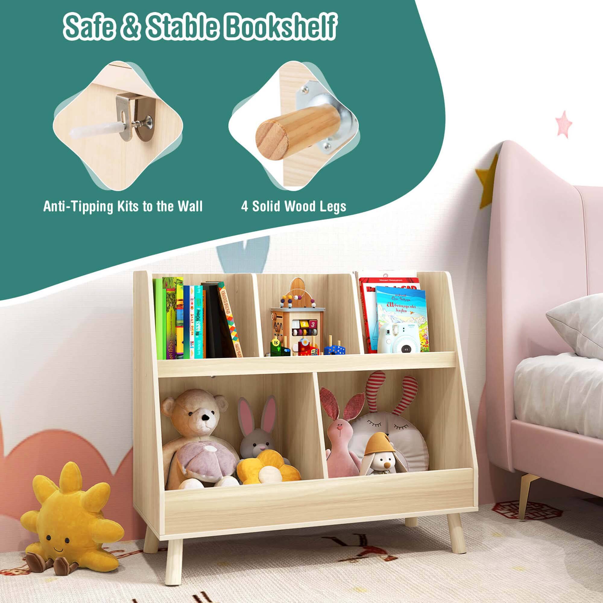 Safe & Stable Bookshelf

Anti-Tipping Kits to the Wall

4 Solid Wood Legs