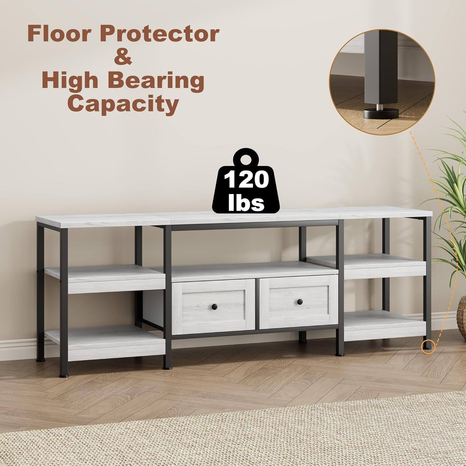 Floor Protector & High Bearing Capacity  
120 lbs