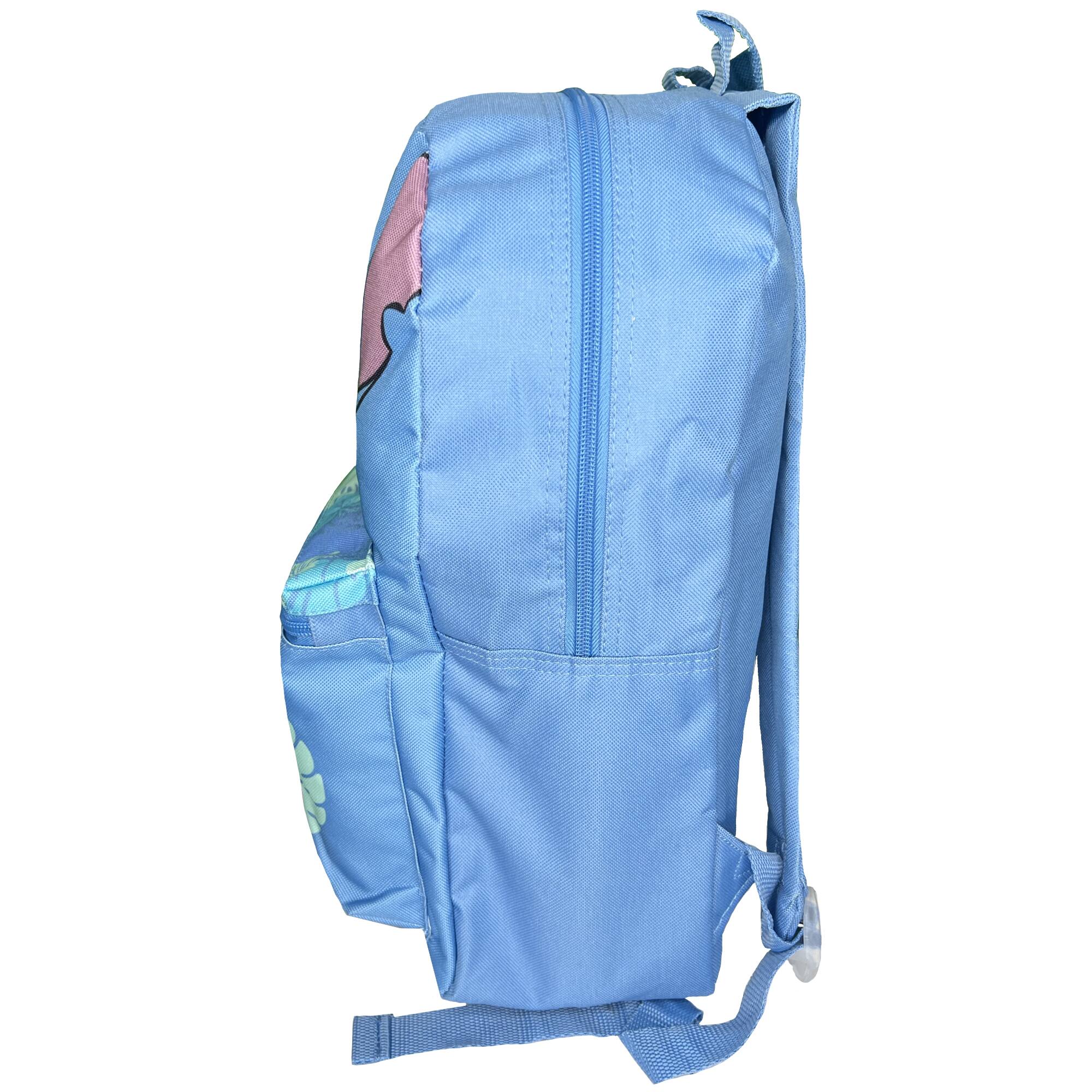 Alt View 3. UPD - Blue Lilo and Stitch Nylon School Backpack 16" Bookbag for Girls & Boys - Multicolored.