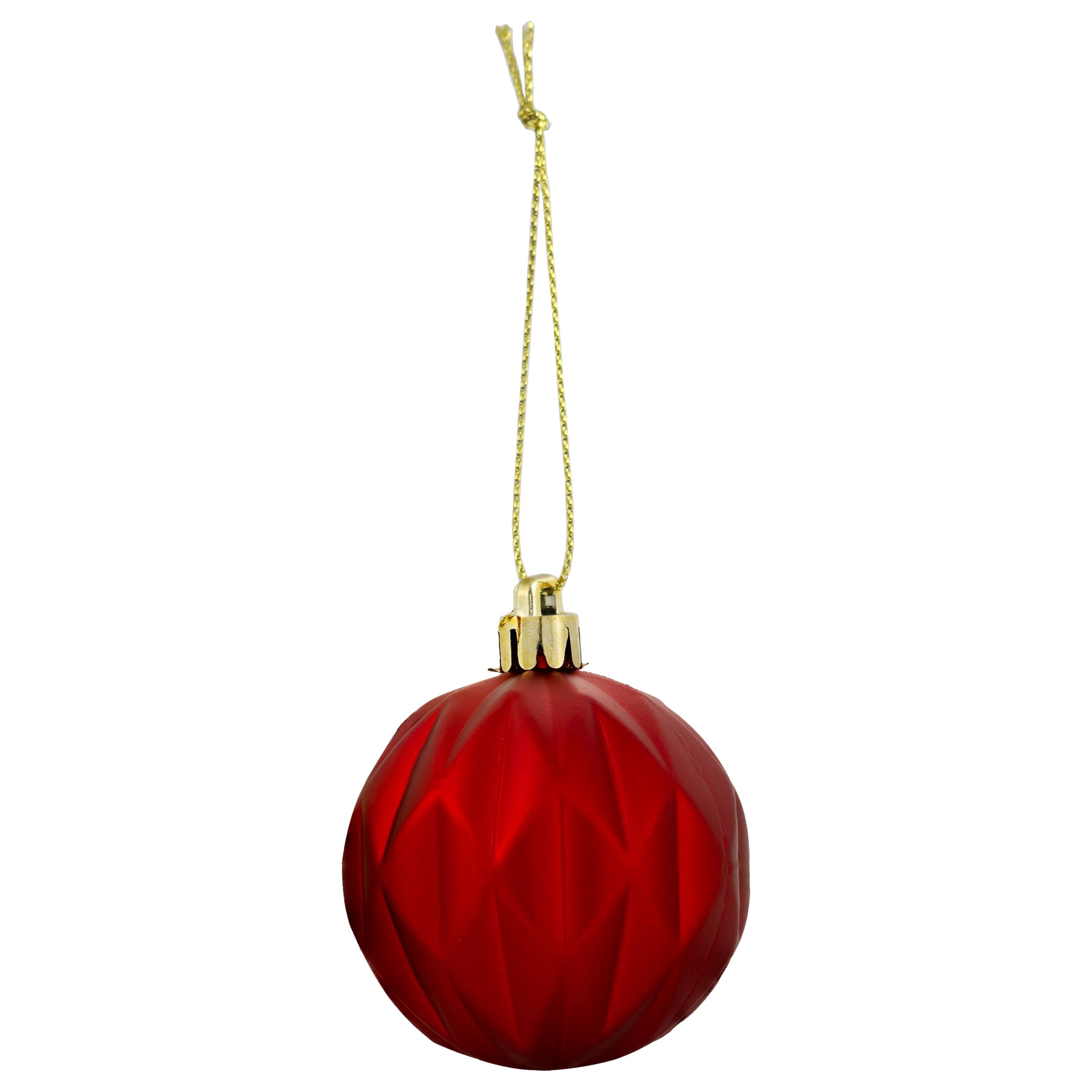 Alt View 7. Sunnydaze - Winter Wonderland 100-Piece Assorted Ornament - Red.