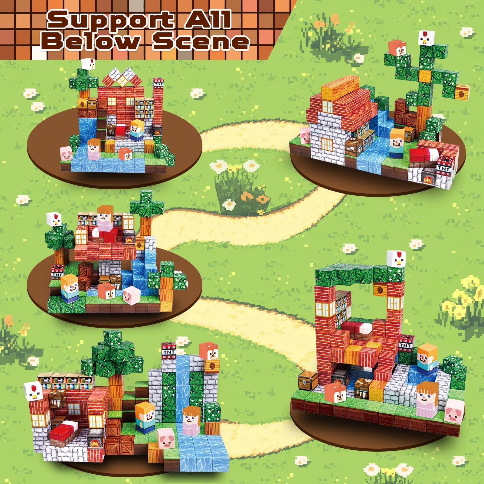 Leash Valley Magnetic Blocks150pcs Building Blocks Set Stacking For ...