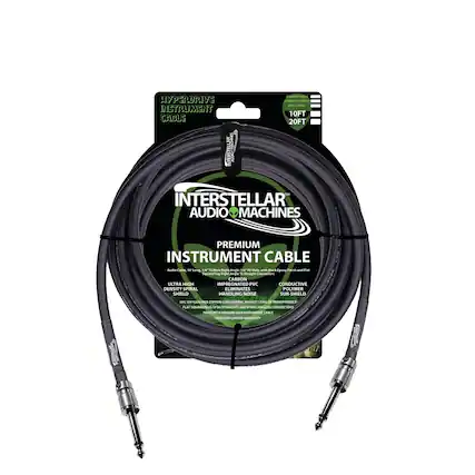HYPERDRIVE INSTRUMENT CABLE
INTERSTELLAR AUDIO MACHINES
PREMIUM INSTRUMENT CABLE
10FT 20FT
Audio Cable, 10ft, 1/4" Male Right Angle to 1/4" Male Right Angle
CARBON ULTRA HIGH IMPREGNATED PVC CONDUCTIVE DENSITY SPIRAL ELIMINATES POLYMER SHIELD HANDLING NOISE
SUB-SHIELD
MADE WITH OXYGEN-FREE COPPER CORE FOR OPTIMAL SOUND
FLAT SQUAREPUSH 1/4" STRAIGHT
MADE WITH MOGAMI 2124 UTEUMNABLE
PREMIUM INSTRUMENT CABLE
CONDUCTIVE SUB-SHIELD
SUB-SHIELD
CARBON ULTRA HIGH IMPREGNATED PVC CONDUCTIVE DENSITY SPIRAL ELIMINATES POLYMER SHIELD HANDLING NOISE
MADE WITH OXYGEN-FREE COPPER CORE FOR OPTIMAL SOUND
FLAT SQUAREPUSH 1/4" STRAIGHT
MADE WITH MOGAMI 2124 UTEUMNABLE
PREMIUM INSTRUMENT CABLE