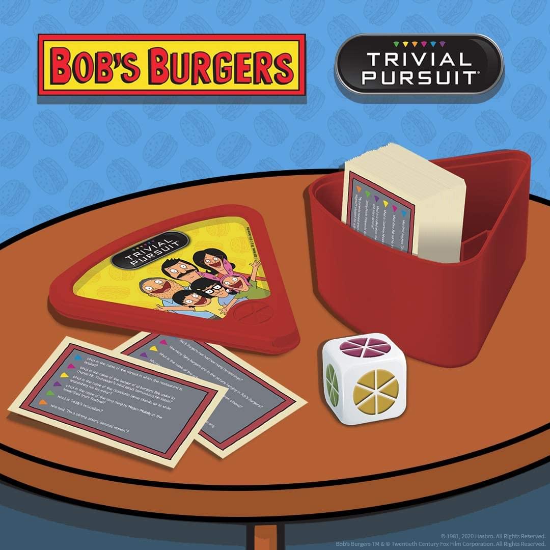 BOB'S BURGERS TRIVIAL PURSUIT

© 1981, 2020 Hasbro. All Rights Reserved. Bob's Burgers TM & © Twentieth Century Fox Film Corporation. All Rights Reserved.