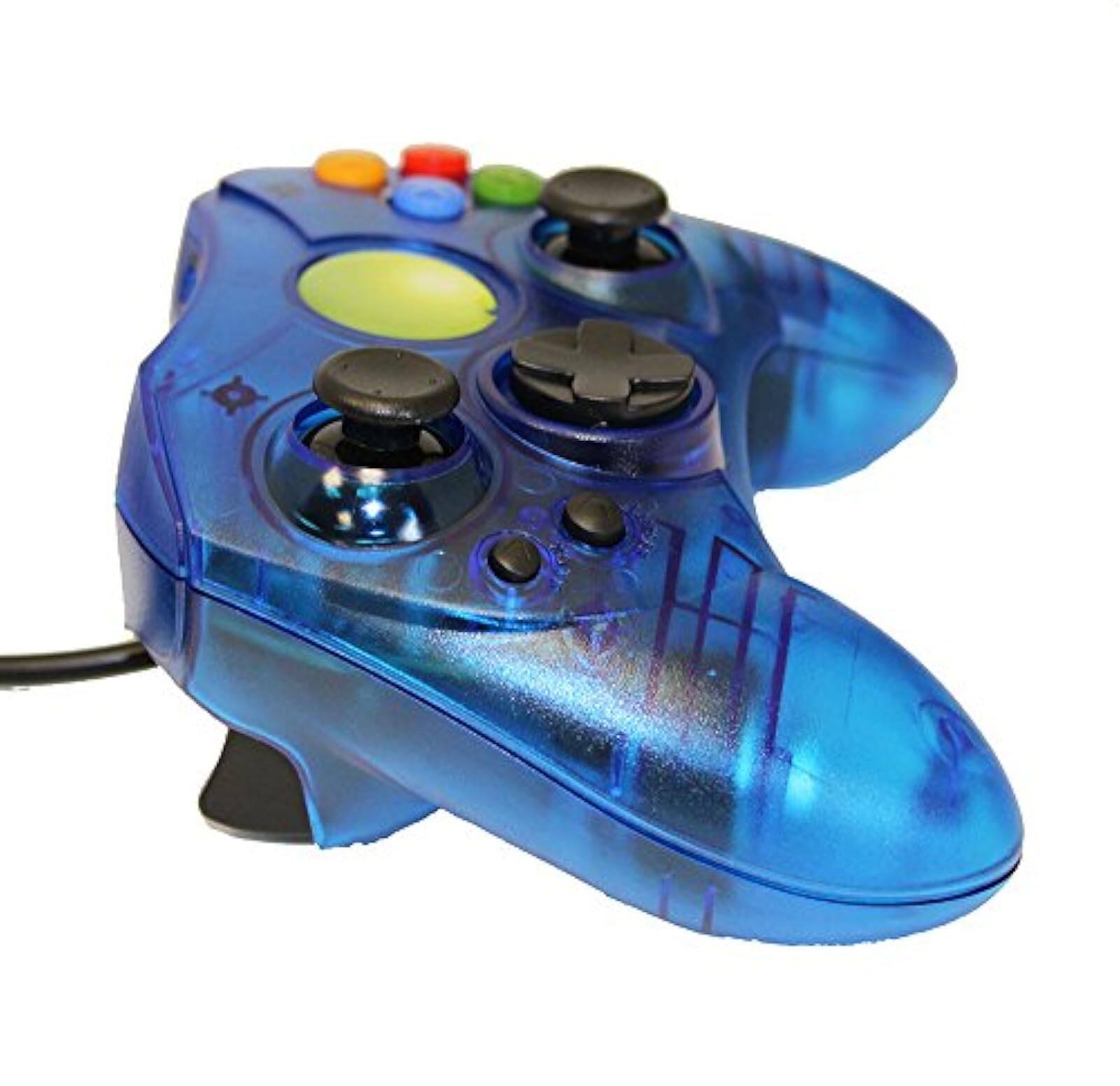 Alt View 1. Mars Devices - Replacement Controller for XBox Original - Blue Transparent - Blue.