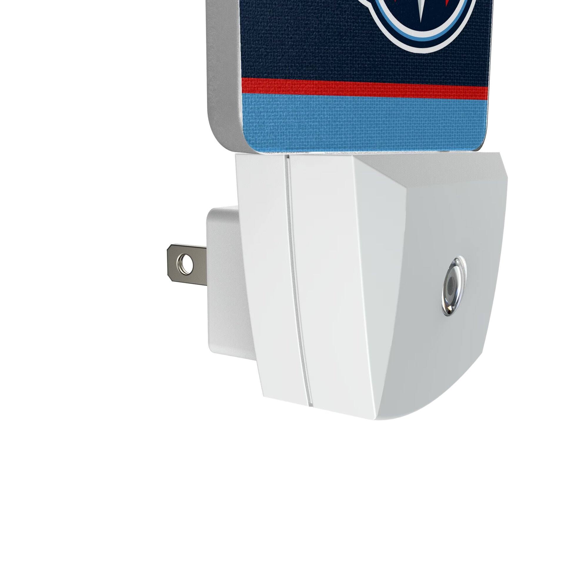 Alt View 2. Keyscaper - Tennessee Titans Stripe Design Nightlight 2-Pack - Multicolor.