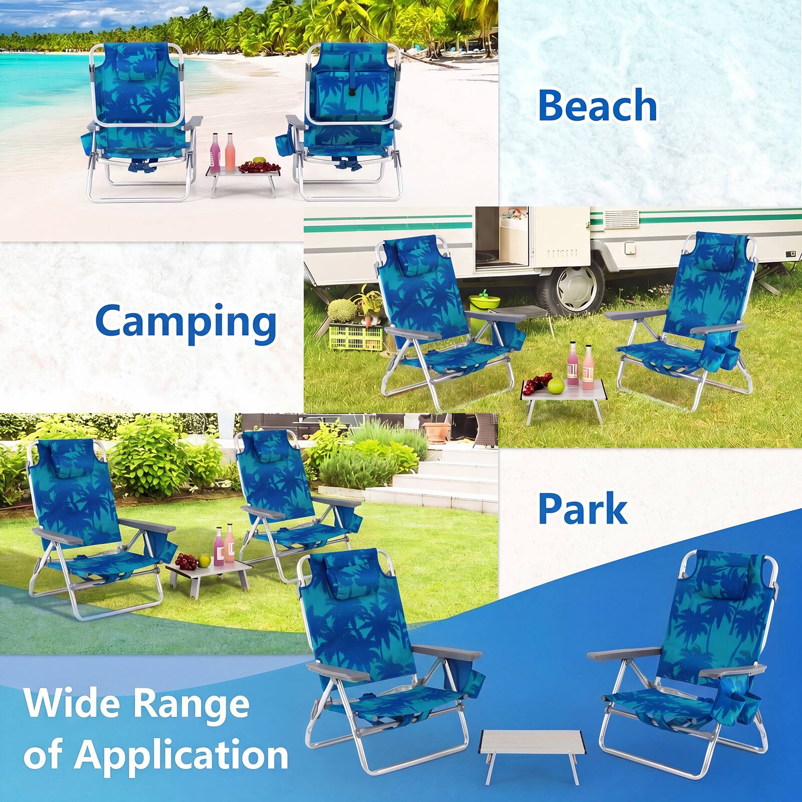 Beach  
Camping  
Park  
Wide Range of Application