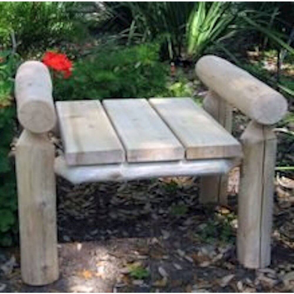 Alt View 3. Contoured Comfort - Cedar Log Ottoman - Brown.