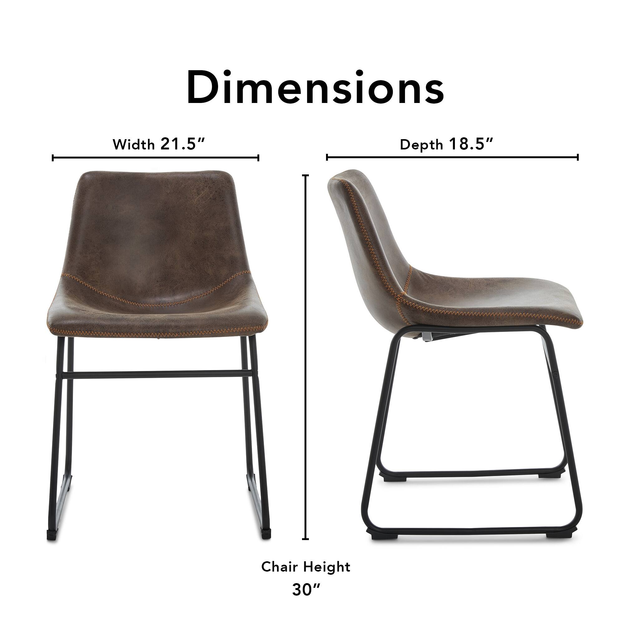 Dimensions  
Width 21.5"  
Depth 18.5"  
Chair Height 30"