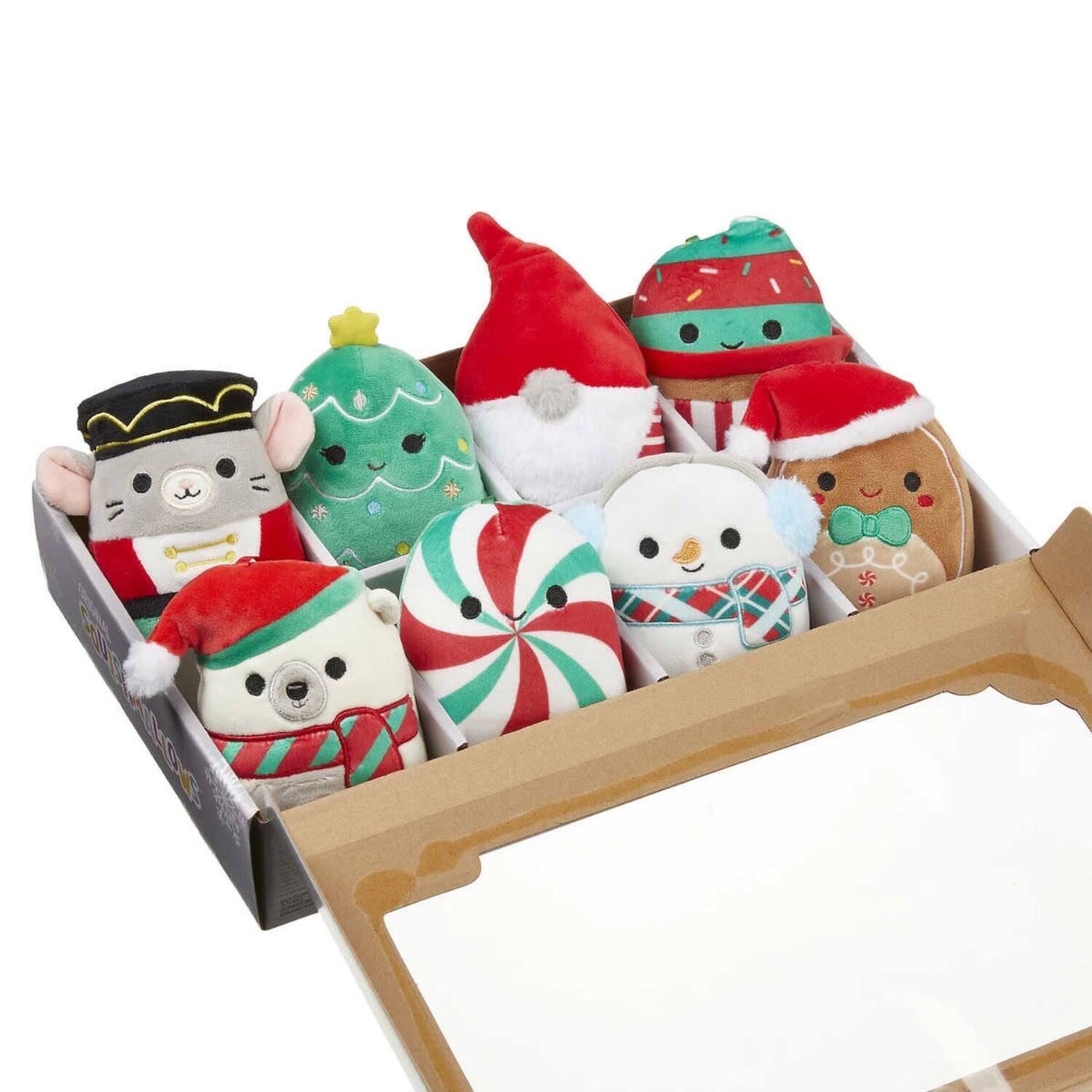 Alt View 2. Kellytoy - Squishmallows: Holiday Christmas Classic Collection - 8 Pack 4” Plush Ornament.