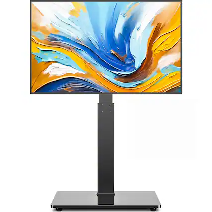 Front. Rfiver - TV stand suitable for 32-70 inch televisions - Black.