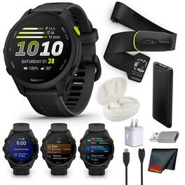 Garmin - Forerunner 70 GPS Running Smartwatch (Black) 1.2" AMOLED Display Kit - Black - (2025)