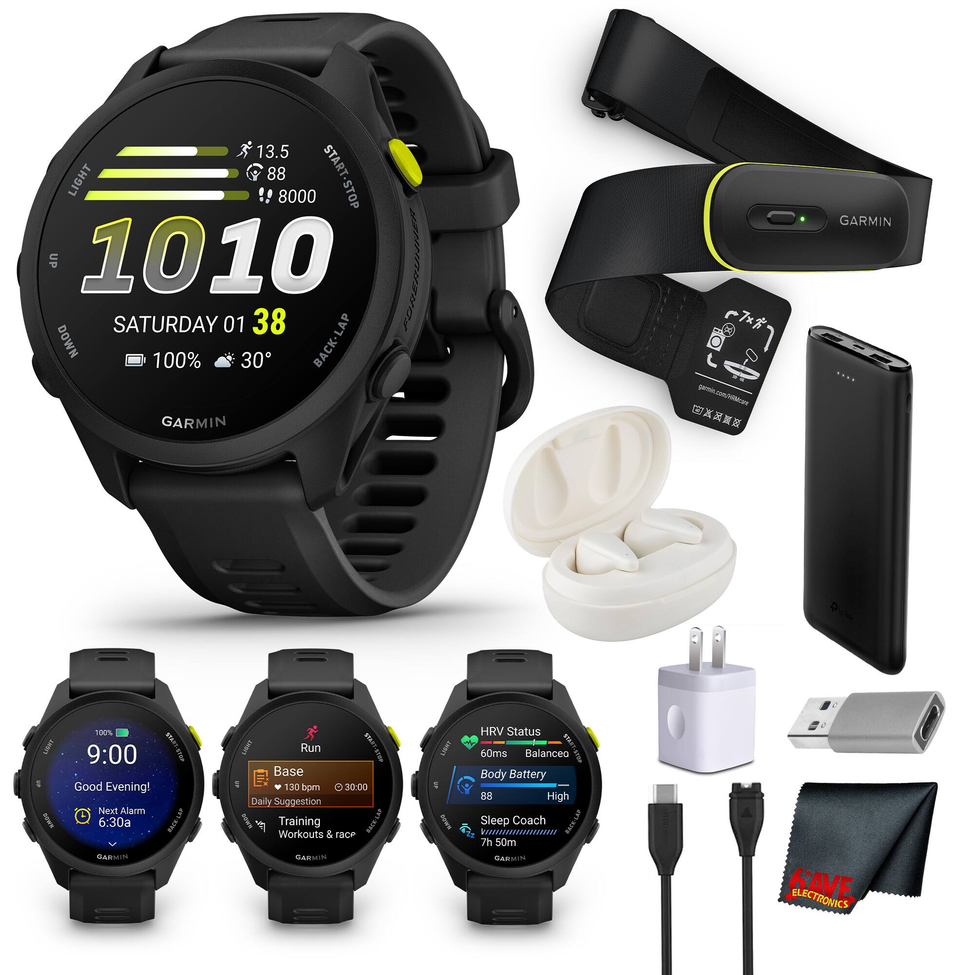13.5 LIGHT 88 START-STOP 8000 STOP UP 1010 SATURDAY 01 38 DOWN 100% 30 BACK-LAP GARMIN 7 - - - X x GARMIN 100 I 9:00 mu Good Evening! Next Alarm 6:30a BAIRLEP I SARN LISTT Ruin mn i Base 130 bom 30:00 Daily Suggestion . I  Training I Workouts & race GARUIN LIET . HRV Status I 60ms Balanceo mv Body Battery 85 High Sleep Coach 50m SARIT KAVE ELECTRONICS