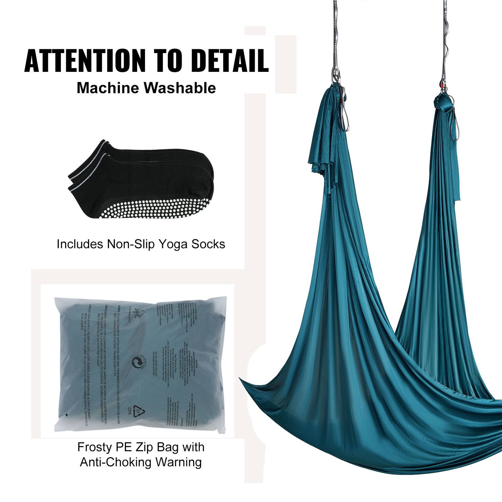 ATTENTION TO DETAIL  
Machine Washable  

Includes Non-Slip Yoga Socks  

Frosty PE Zip Bag with Anti-Choking Warning