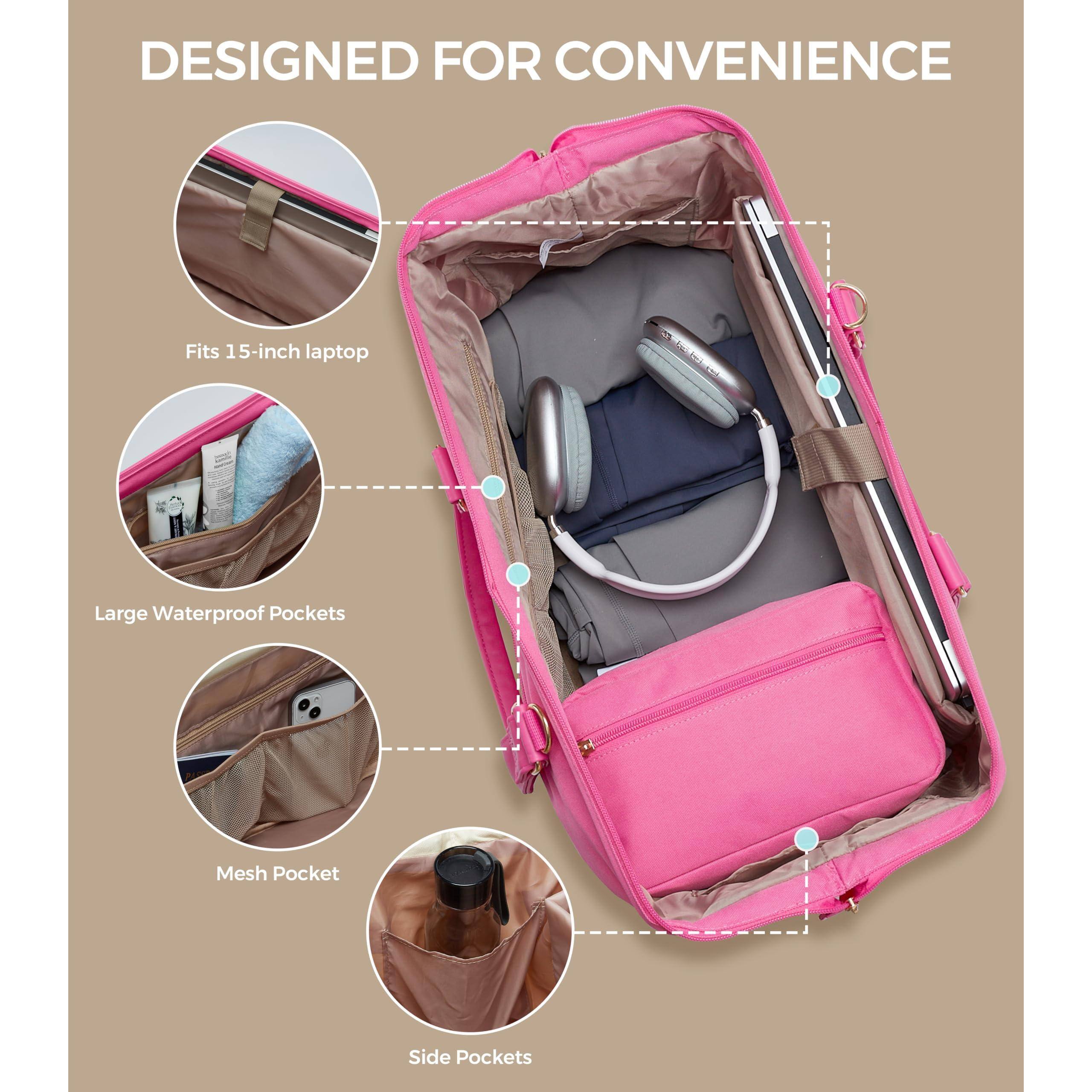 DESIGNED FOR CONVENIENCE

- Fits 15-inch laptop
- Large Waterproof Pockets
- Mesh Pocket
- Side Pockets